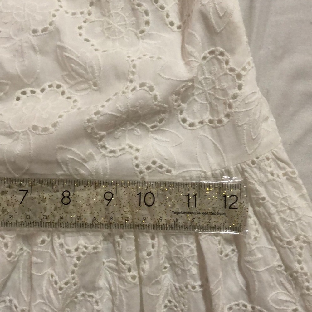 H&M Midi Dress with Eyelet Embroidery Tie Shoulder - Picture 5 of 6